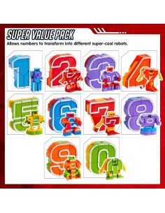 Juguetes Educativos Robots de Números Joyin 10 Piezas 2