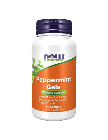 Geles de Menta NOW Foods 90 Unidades - Soporte Digestivo
