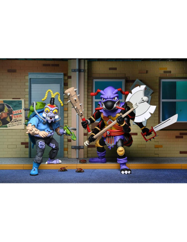 Set de Figuras de Acción NECA Tortugas Ninja 7" Antrax y Scumbug