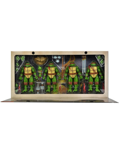 Paquete de 4 Figuras de Acción Tortugas Ninja NECA 18 cm