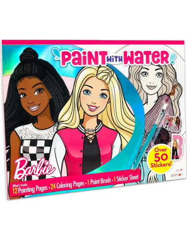 Conjunto de Pintura con Agua Barbie - Libro de Colorear 36 Páginas