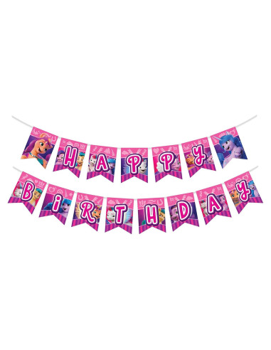Banderín de Cumpleaños My Little Pony - Decoración de Fiesta