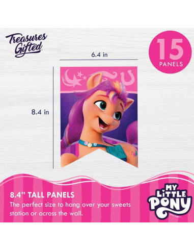 Banderín de Cumpleaños My Little Pony - Decoración de Fiesta