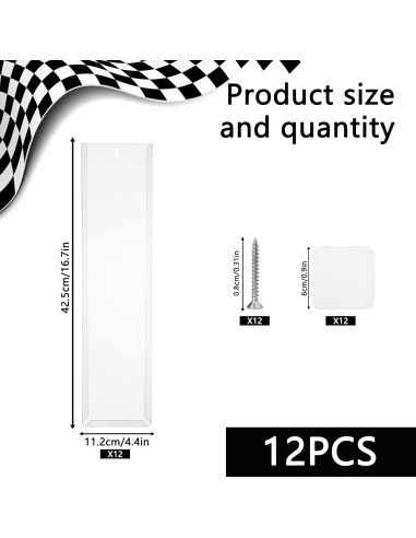Estuche Transparente para Modelos de Coches Hlimior - 12 Piezas