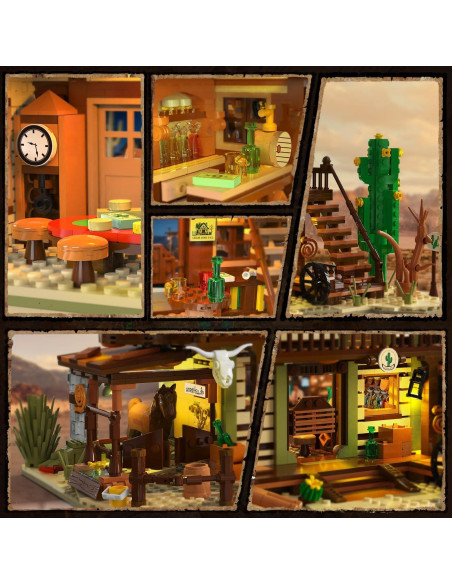 Juego de Construcción Saloon del Oeste INSOON 1727 Piezas Juego de Construcción Saloon del Oeste INSOON 1727 Piezas