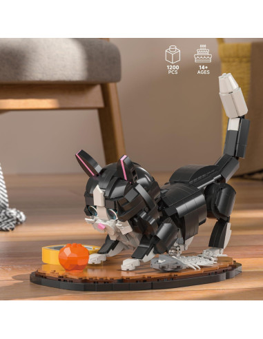 Bloques de Construcción Gato Tuxedo Mkmimo 1200 Piezas