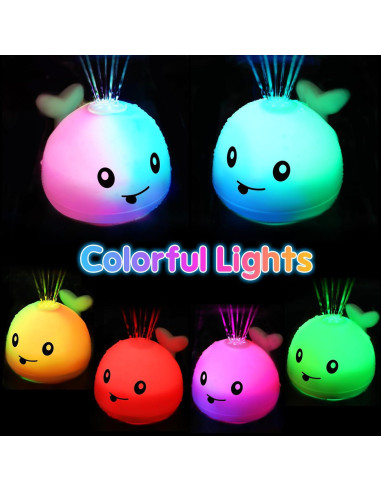 Juguete de baño Ballena Gigilli con luces y rociador 6-14 meses