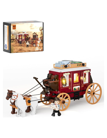 Juego de Bloques de Construcción FUNWHOLE Carroza del Oeste 293 Piezas Juego de Bloques de Construcción FUNWHOLE Carroza del Oeste 293 Piezas