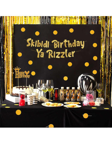 Decoración de Cumpleaños Skibidi Rizzler - Bandera 1.88m
