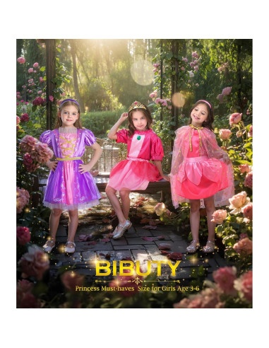 Disfraz de Princesa para Niñas BIBUTY 3-6 Años con Accesorios