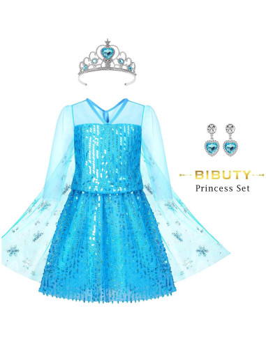 Disfraz de Princesa para Niñas BIBUTY 3-6 Años con Accesorios