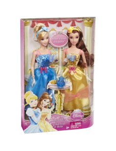 Juego de Muñecas Disney Princess Tea Time Mattel - Belle y Cenicienta 2