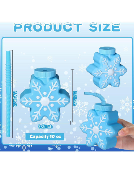 Sliner 12 Copas de Plástico Reutilizables Copo de Nieve 0.3L Sliner 12 Copas de Plástico Reutilizables Copo de Nieve 0.3L