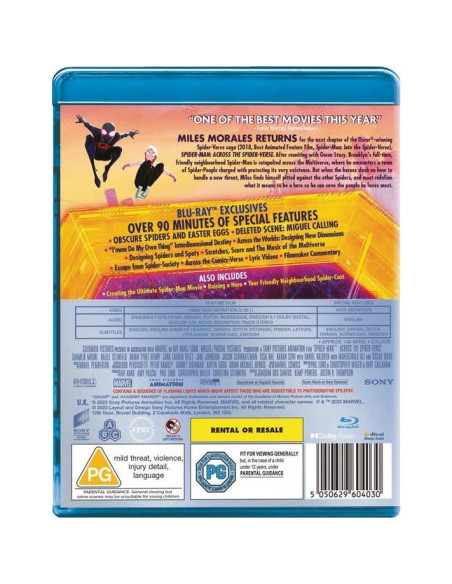 Spider-Man: A Través del Spider-Verse Blu-ray Región Libre Spider-Man: A Través del Spider-Verse Blu-ray Región Libre