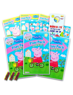 Paquete de Colorear Peppa Pig - 3 Bolsas con Stickers y Crayones