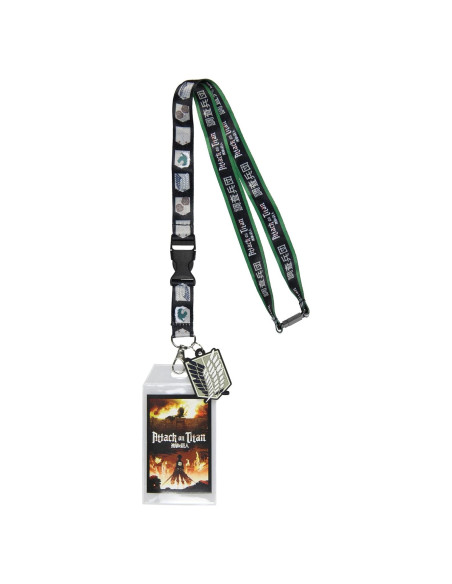Porta Credencial Reversible Bioworld Attack On Titan con Charm Porta Credencial Reversible Bioworld Attack On Titan con Charm
