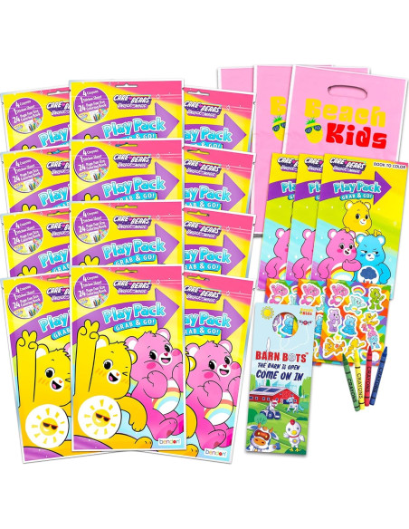Conjunto de Fiesta Care Bears - 12 Paquetes con Stickers y Libros Conjunto de Fiesta Care Bears - 12 Paquetes con Stickers y Libros