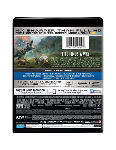 Jurassic World: Reino Caído - 4K UHD + Blu-ray + Digital Jurassic World: Reino Caído - 4K UHD + Blu-ray + Digital