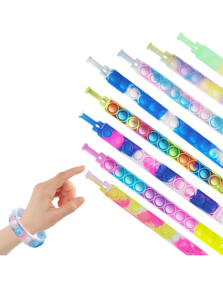 16 Pulseras Fidget Pop IERKEIE para Niños y Adultos 16 Pulseras Fidget Pop IERKEIE para Niños y Adultos