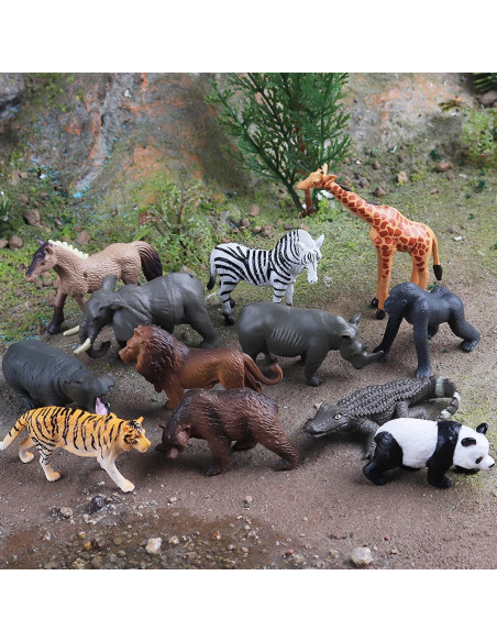 Figuras de Animales Mini Safari 12PCS IFTNOTEAA - Juguetes Educativos Figuras de Animales Mini Safari 12PCS IFTNOTEAA - Juguetes Educativos