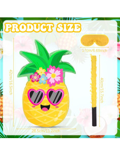 Piñata de Piña Threan 42x28.5 cm con Bate y Venda 2