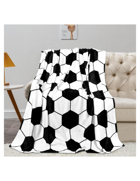 Manta de Fútbol MASTIEE 101.6x127 cm Suave y Lavable Manta de Fútbol MASTIEE 101.6x127 cm Suave y Lavable