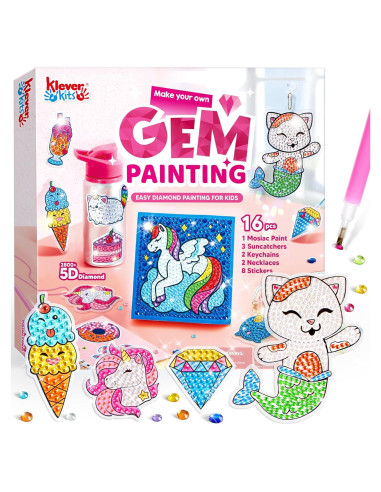 Kit de Pintura de Gemas 5D Klever Kits para Niñas 6-12 Años