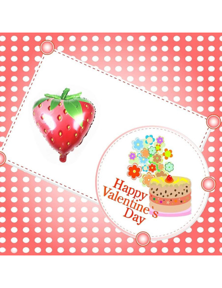 Globos de Fresa Mylar 5PCS 72 cm Decoración Fiesta Bebé Globos de Fresa Mylar 5PCS 72 cm Decoración Fiesta Bebé