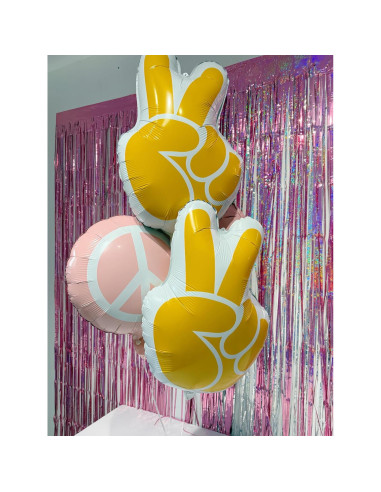 Set de 13 Globos Retro Hippie CYMYLAR para Fiesta
