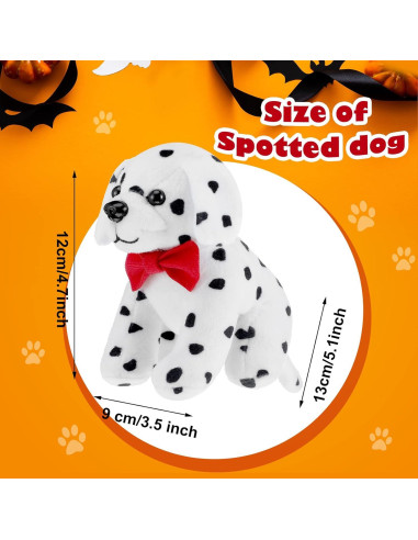 Kathfly 4 Piezas Dálmata Peluche Halloween 12.2 cm