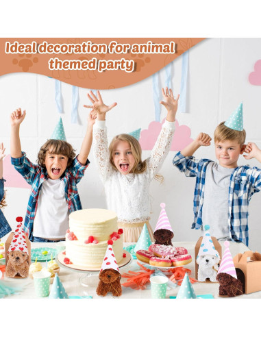 Conjunto 20 Mini Perros de Peluche Motionchic con Sombreros