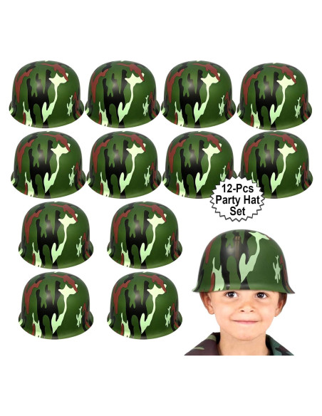 Casco de Ejército Anapoliz para Niños - 12 Piezas Camuflaje Casco de Ejército Anapoliz para Niños - 12 Piezas Camuflaje