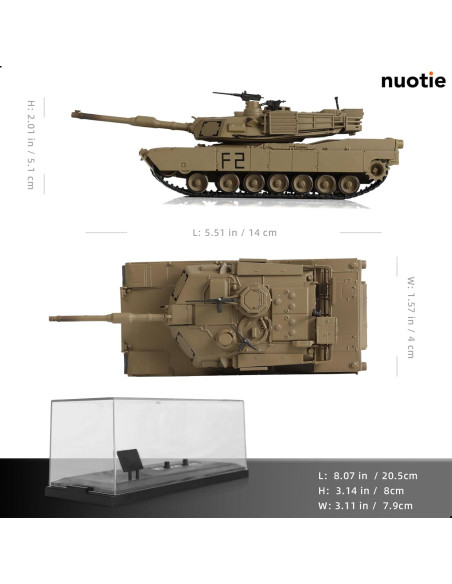 Modelo tanque M1A2 Abrams 1/72 NUOTIE con caja de almacenamiento Modelo tanque M1A2 Abrams 1/72 NUOTIE con caja de almacenamiento