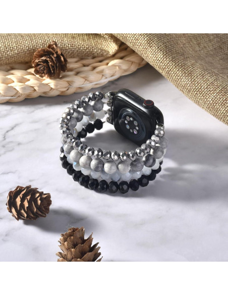 Pulsera CAGOS de cuentas para Apple Watch 38-42mm Gris/Negro Pulsera CAGOS de cuentas para Apple Watch 38-42mm Gris/Negro