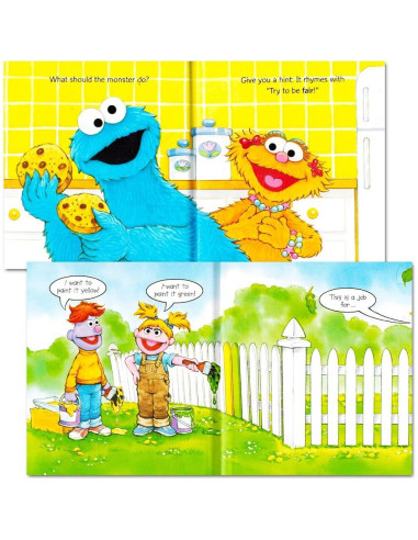 Conjunto de 8 Libros de Modales Elmo Plaza Sésamo 12.7 cm