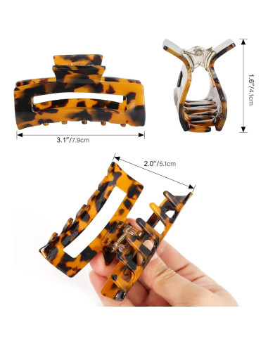 Paquete de 8 Clips de Cabello STARSIDE - Antideslizantes, Estampado