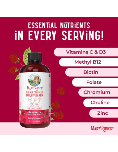 Multivitamina Líquida Matutina MaryRuth 429.5ml Frambuesa