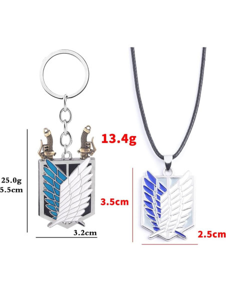 Collar y Llavero Shingeki No Kyojin Alas de la Libertad Collar y Llavero Shingeki No Kyojin Alas de la Libertad