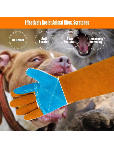 Guantes de Manejo de Animales MOUTCLMB 44.96 cm Doble Cuero Guantes de Manejo de Animales MOUTCLMB 44.96 cm Doble Cuero