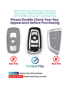 Funda de llave TPU para BMW + llavero de piel roja 2