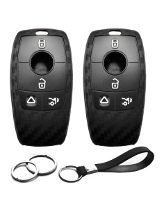 Funda de Llave INFIPAR para Mercedes Benz A B C E G S - Fibra de Carbono