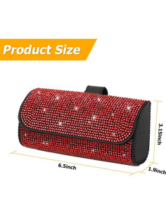 Soporte de Gafas de Sol Osilly para Coche Rojo con Cierre Magnético 2