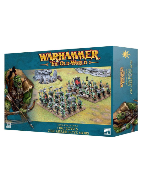 Warhammer Old World - Mobs de Orc Boyz y Arrer Boyz - 38 Miniaturas Warhammer Old World - Mobs de Orc Boyz y Arrer Boyz - 38 Miniaturas