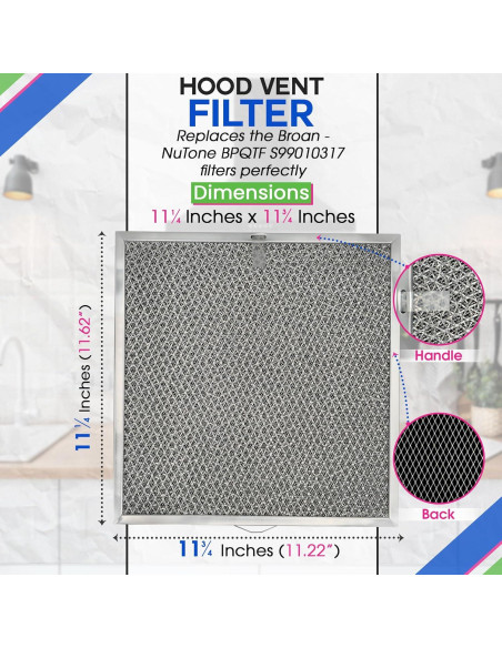 Filtro de Campana de Cocina Bagean BPQTF S99010317 29.5x28.4cm Filtro de Campana de Cocina Bagean BPQTF S99010317 29.5x28.4cm