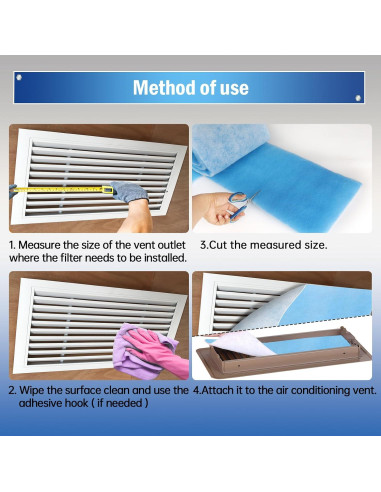 Filtro de Ventilación de Aire MAXTBEE 20x120 cm MERV 8 Cortable