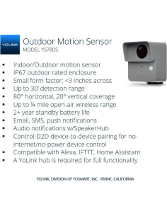 Kit de Inicio YoLink Sensor de Movimiento Exterior 2 Sensores 2
