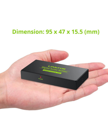 Divisor Óptico Digital 1x4 LiNKFOR SPDIF Toslink Aluminio