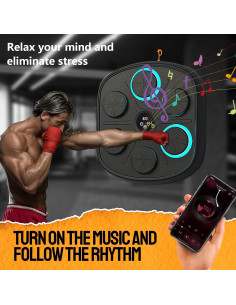 Máquina de Boxeo Musical Droyek con Guantes - Entrenador Inteligente 2