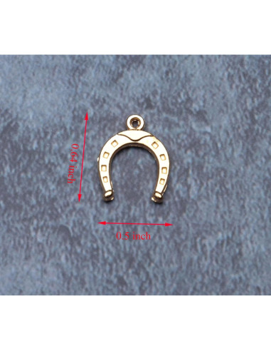 50 Charms de Herradura Metálicos Ruwado para Joyería DIY