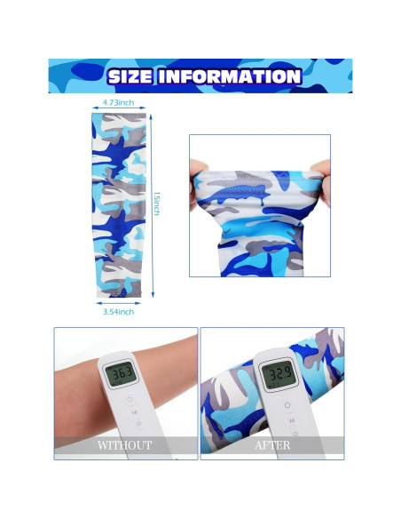 Mangas de Protección Solar UV SATINIOR - 8 Pares para Brazos Mangas de Protección Solar UV SATINIOR - 8 Pares para Brazos
